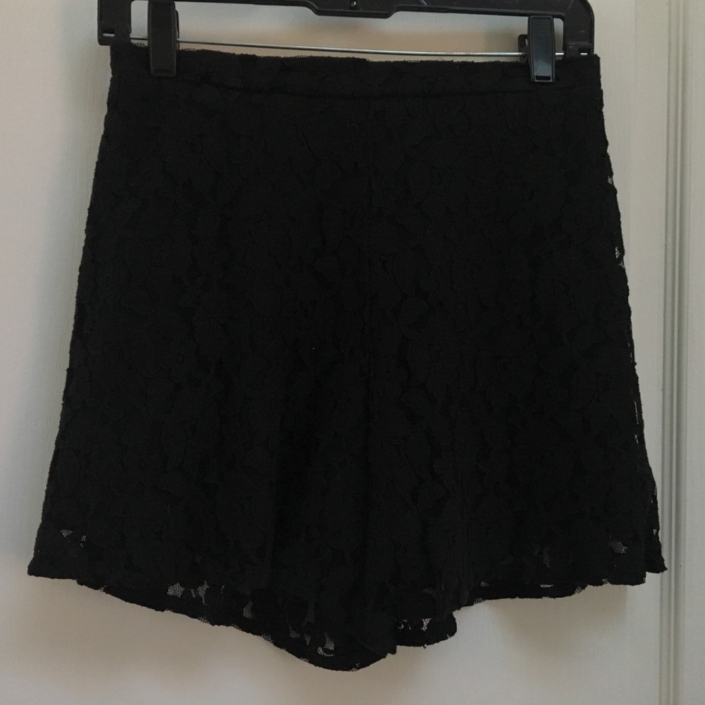 Black Floral/Lace Shorts
